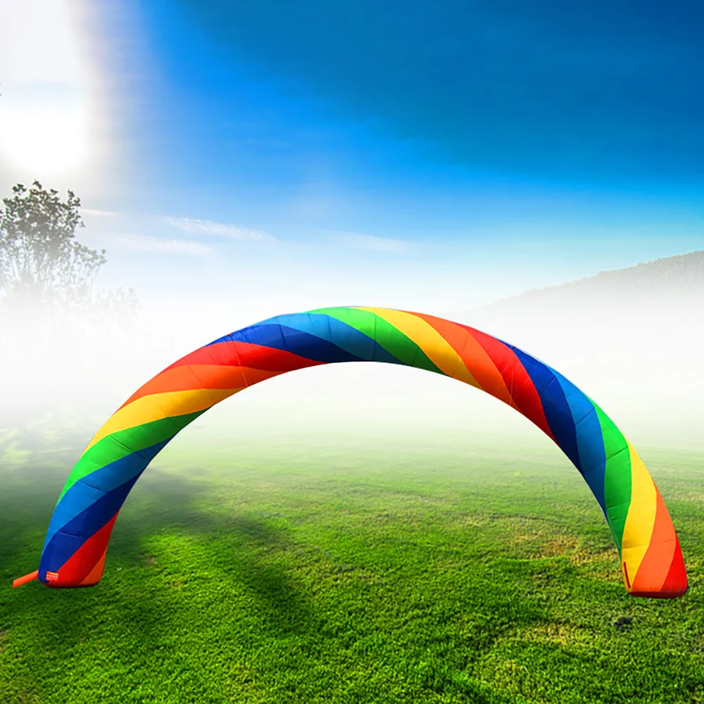 Одежда высшего качества 26ft = 8 м надувная Радужная арка для рекламных акций