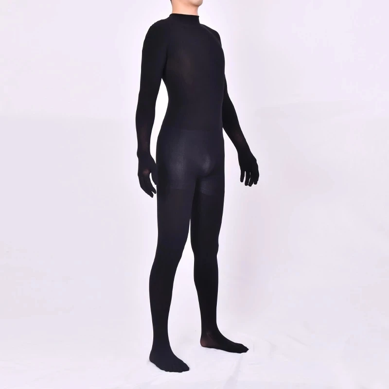 Мужские комбинезоны 80D лайкра пальцы полностью обернутые головы цельные
