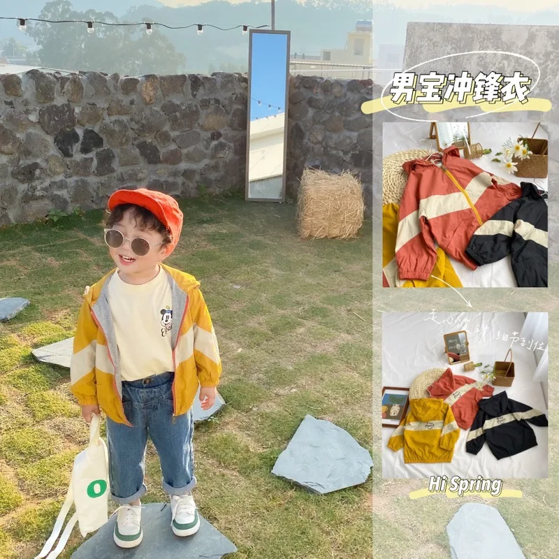 Детские стеганые куртки трех цветов Новинка 2020 года весеннее пальто с капюшоном