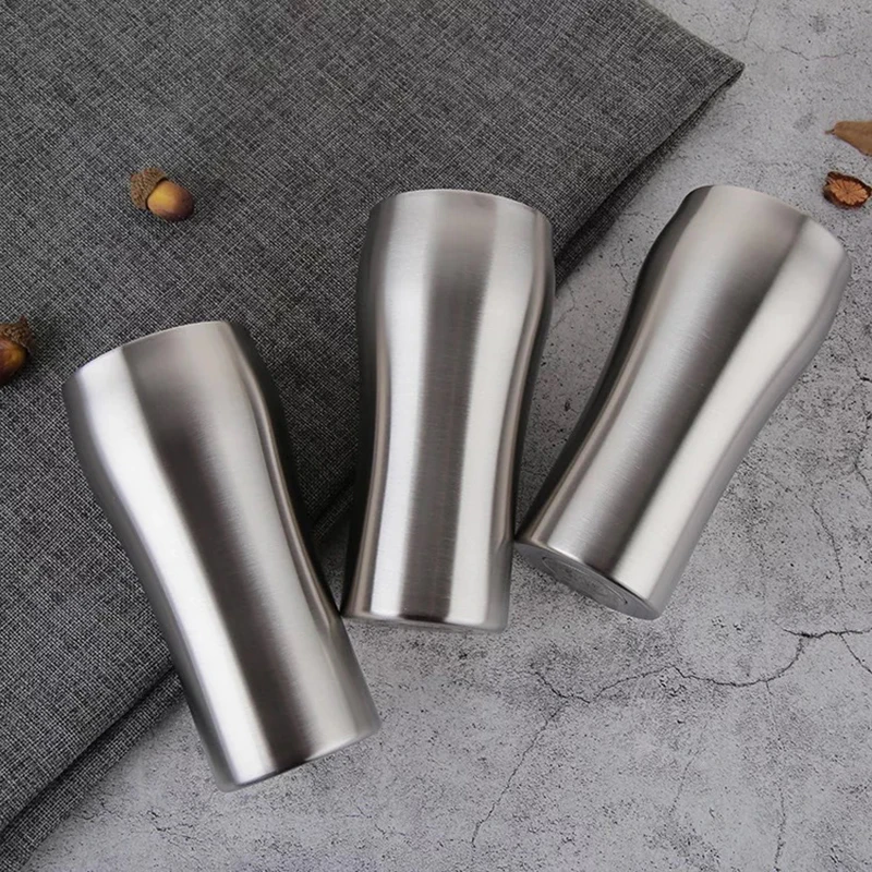 430 мл двухслойная кофейная кружка из нержавеющей стали модная Термокружка с