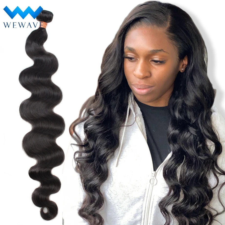 Бразильские натуральные кудрявые пучки волос 30 дюймов объемная волна Короткие