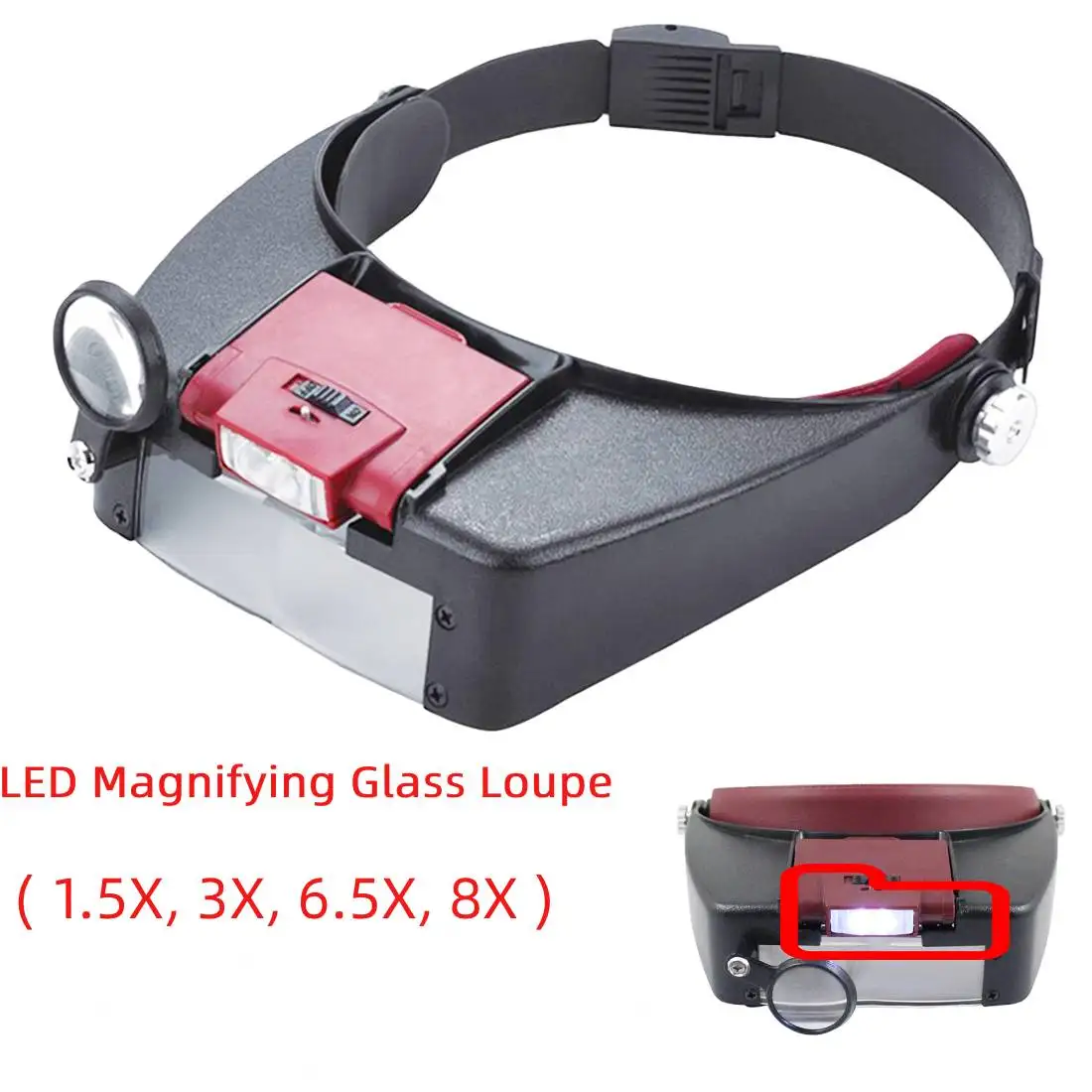 Светодиодный хирургический держатель лупы увеличительное Стекло глаз Лупа для