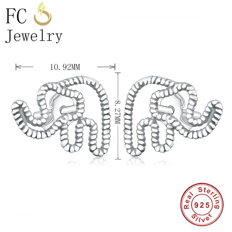 Женские серьги из серебра 100% пробы с полыми животными | Украшения и аксессуары