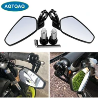1pair cnc motorcycle aluminum side rearview mirror universal motorbike bike handlebar rear view mirrorswhite mirrorblue mirror