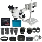 Тринокулярный стереомикроскоп 3,5x-180X с двойным фокусным расстоянием, 48 МП, V8, HDMI, цифровая USB-камера, лабораторная хирургия, рандомный ремонт