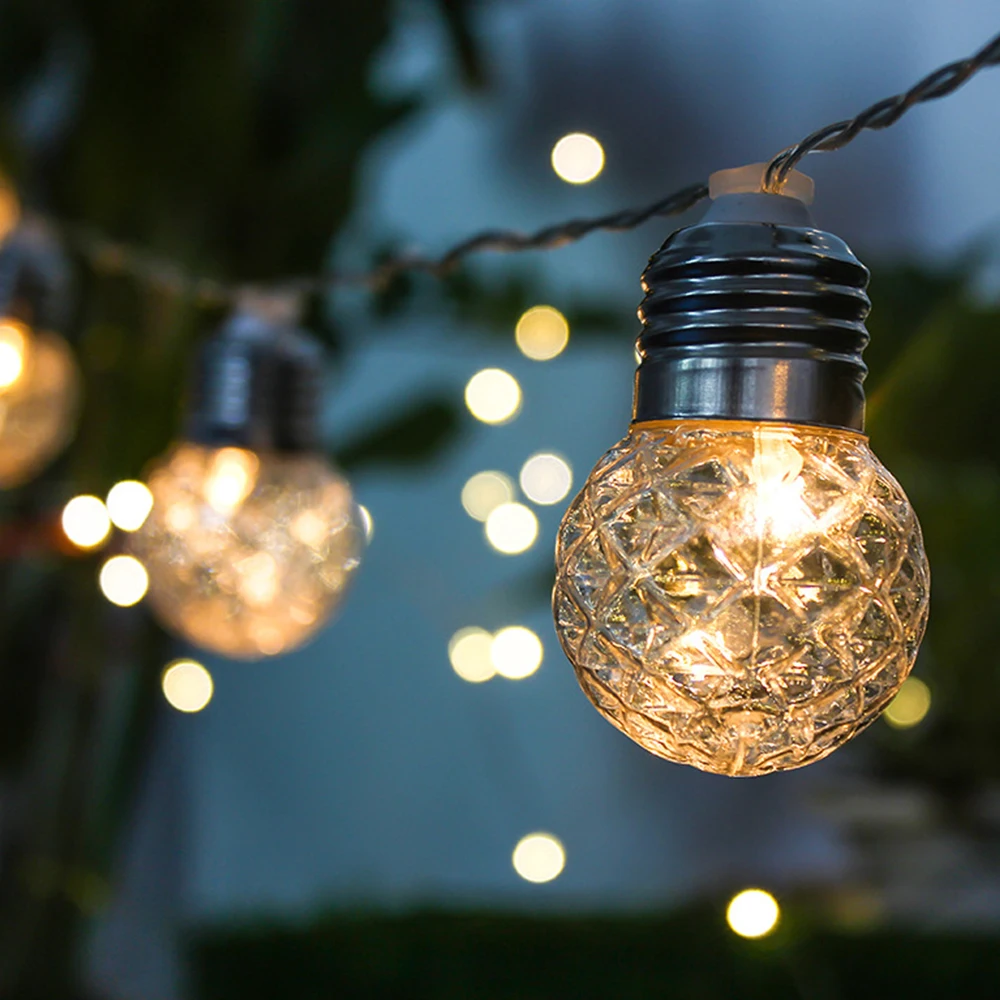 Solar String Light LED Crystal Ball Waterproof Powered Fairy Lights for Home Garden Landscape Holiday Decoration | Освещение