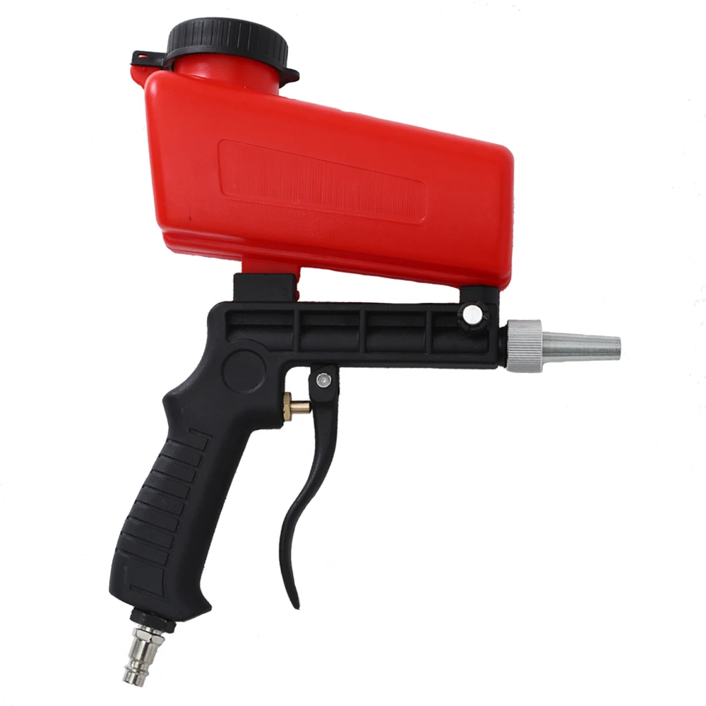 90psi Portable Gravity Sandblasting Gun Pneumatic Small Sand Blasting spray gun Adjustable Set Power Tool | Инструменты