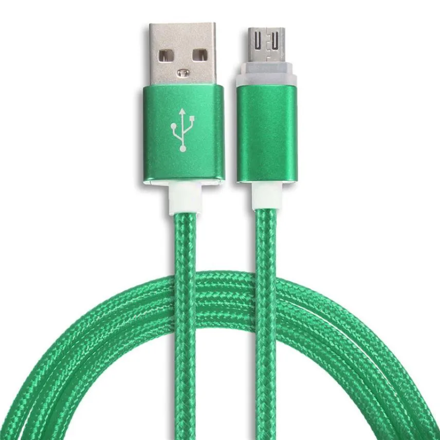 Светодиодный Micro Usb кабель 1 м для Samsung Galaxy S7 Быстрая зарядка Huawei зарядный провод