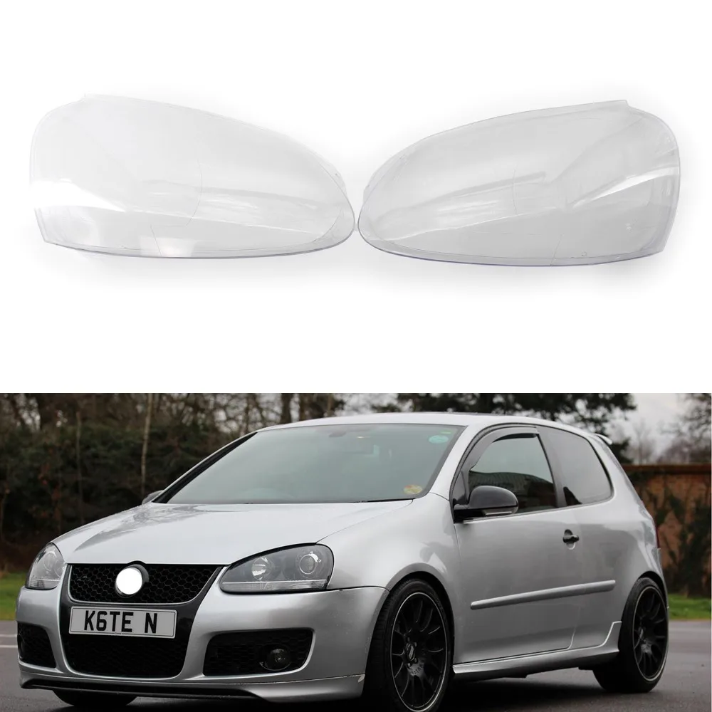 

Car Transparent Housing Front Headlights Lens Shell Cover Glass Lampcover Lampshade For Volkswagen Golf 5 MK5 Jetta 2005-2009