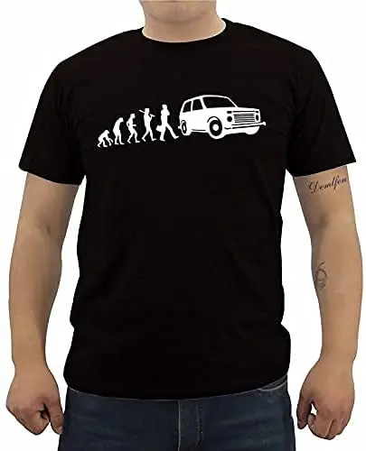 

Funny Evolution Car Print T-Shirt Summer Men's Short Sleeve O-Neck T Shirt
