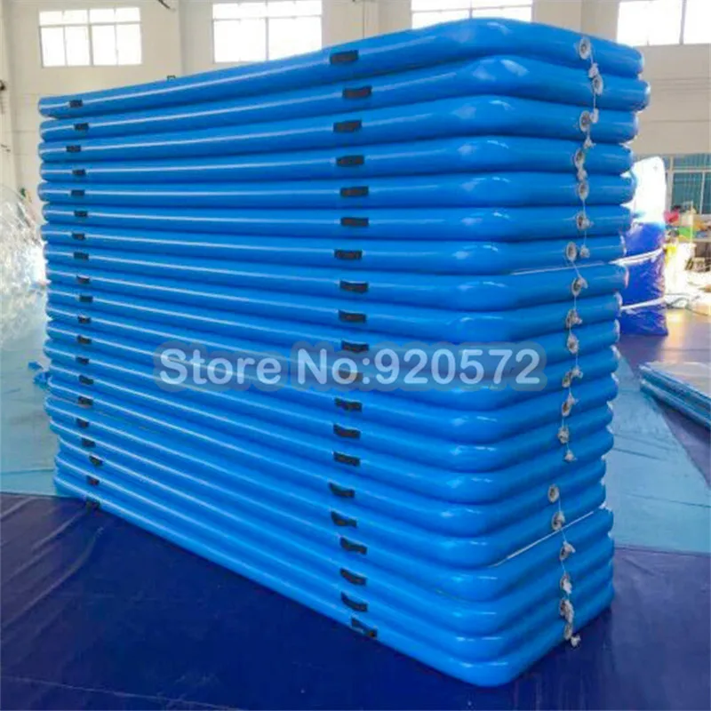 Надувной воздушный коврик для тренировок DWF насос 4 х1 м стежки при падении