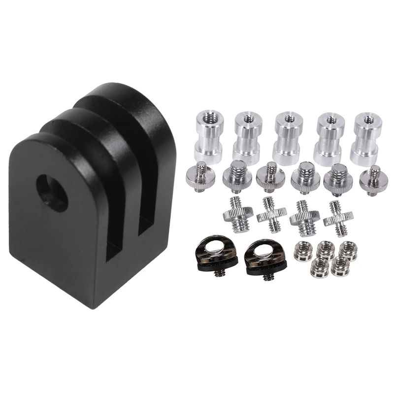 

1 Set Converter Threaded Screws Adapter Mount Set & Mini Tripod Mount Outdoor Sports Camera Base Adapter