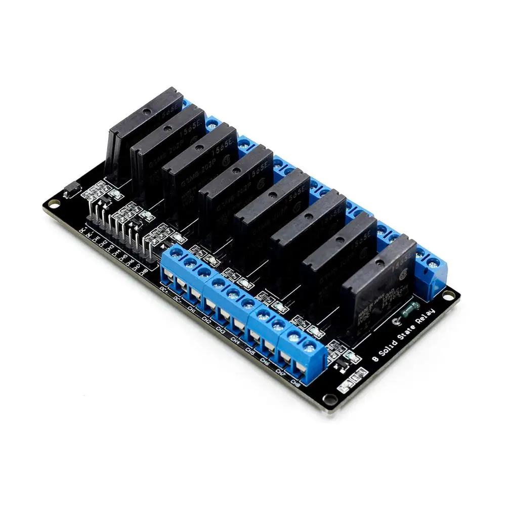 1 шт. 2 4 8 канальный 5 В DC релейный модуль твердотельный низкий уровень SSR AVR DSP G3MB-202P