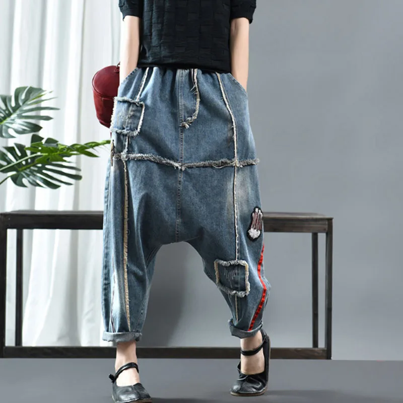 Новинка 2020 весенние свободные удобные женские джинсовые штаны в стиле ретро