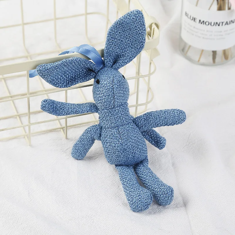 Льняной длинный кролик ручной работы для новорожденных реквизит фотосъемки