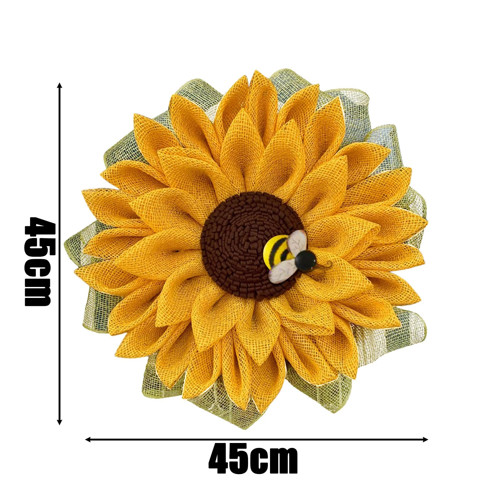

2021 Simulation Leaf Bee Sunflower Wreath Artificial Garland Hanging Pendants Garden Home Window Front Door Wreath Easter