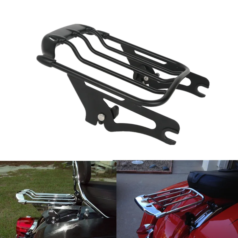 Съемный Двухместный багажник для мотоцикла Harley Touring Air Wing Electra Street Glide Road King FLTR FLHR