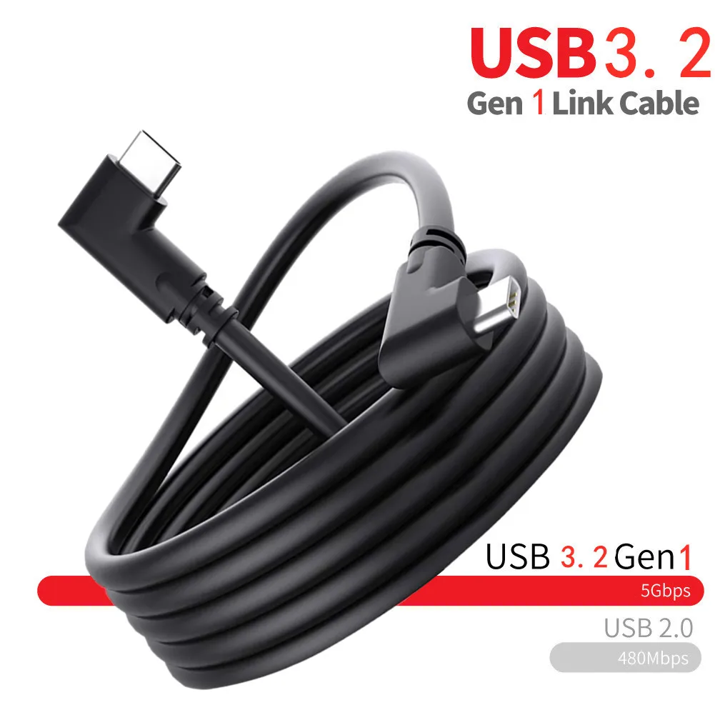 

For Oculus Quest 2 Link Cable USB 3.2 Gen 1 for Oculus Link Cable Type C Data Transfer Quick Charge 3M 5M Steam VR Accessories