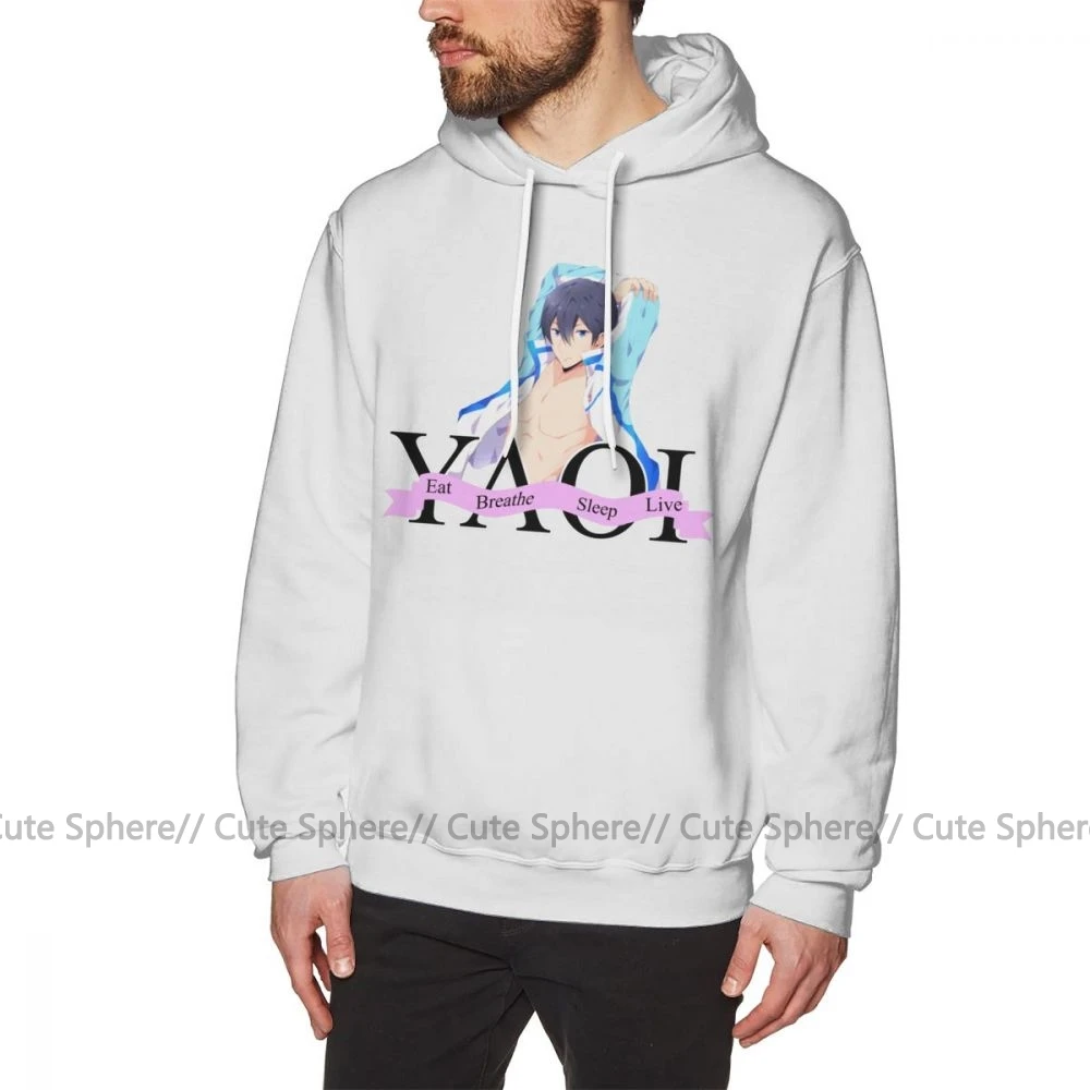 Yaoi Толстовка Yaoi толстовки теплый красный пуловер толстовка Хлопок Уличная длинная хорошая Мужская XXL Толстовки - Цвет: White