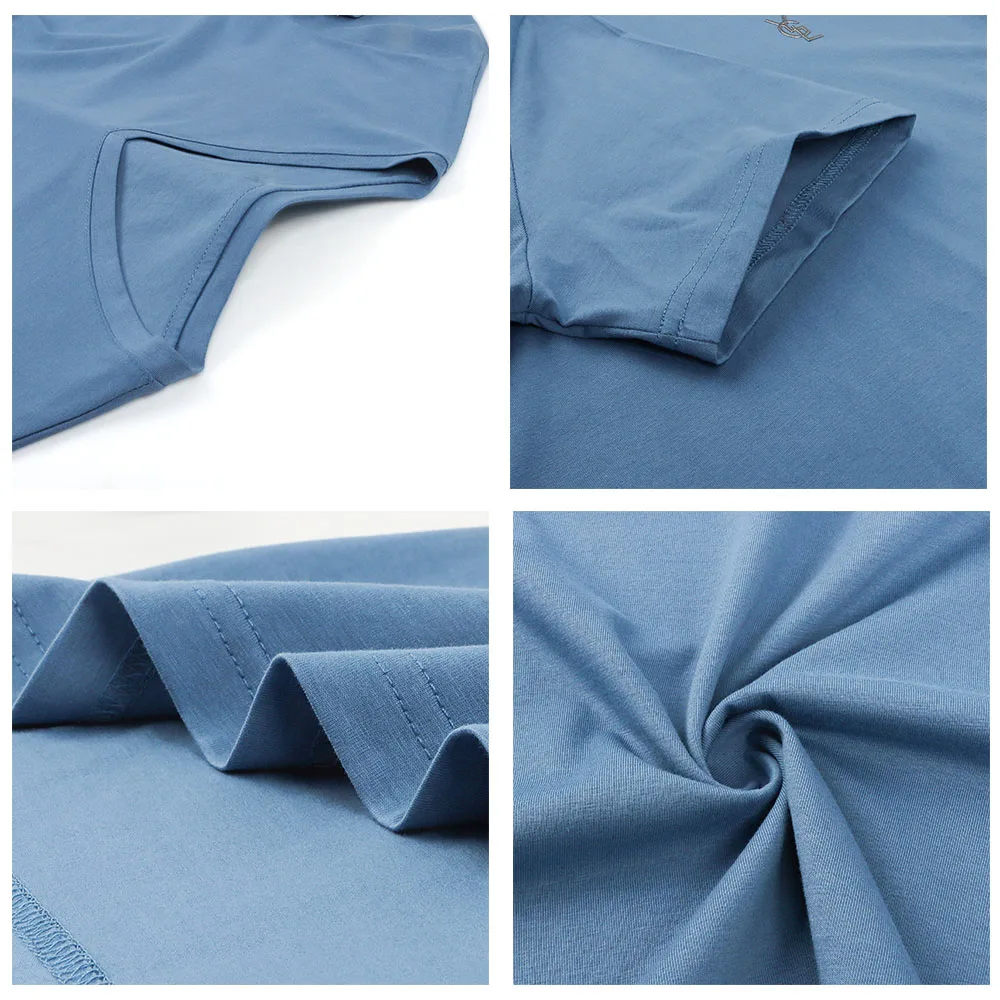 Футболка COODRONY мужская хлопковая с V-образным вырезом крутая Классическая