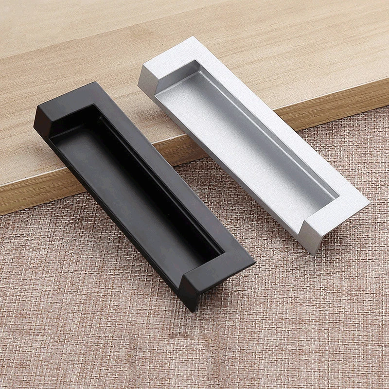 

Embedded Cabinet Pulls Hidden Door Handle Zinc Alloy Flush Recessed Wardrobe Knobs for Cupboard Drawer Furniture Hardware