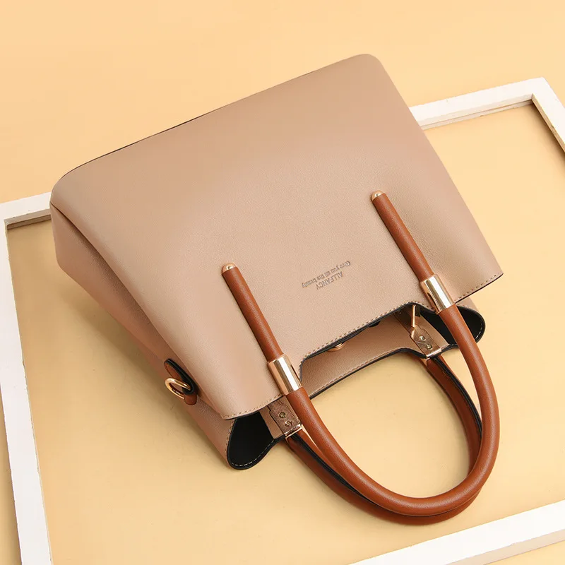 

Slung Casual Large Capacity Women Tote Shoulder Bag Pu Leather Ladies Bucket Handbag Messenger Bag Soft Shopping Crossbody Bag