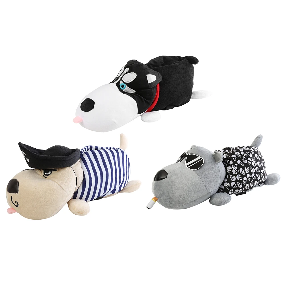 

Auto Pumping Napkin Papers Holder Container Cute Cartoon Dog Car Tissue Bag Space Saving Tissue Boxes