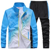 mens sportswear sets new spring autumn 2 piece sets man sports suit jacketpant sweatsuit male fashion print tracksuit
