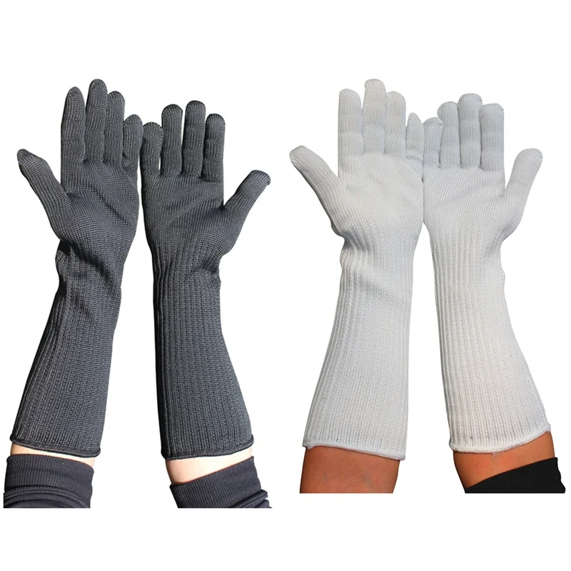 

1Pair Level 5 HPPE Cut Resistant Anti-Puncture Work Protection Arm Sleeve Cover Safety Gloves