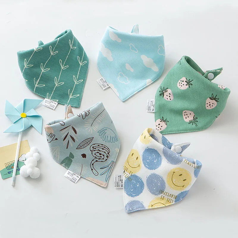 

Детские нагрудники 5 шт./лот, 100% хлопок, нагрудники с мультяшным принтом, Слюнявчики, фартук для кормления маленьких мальчиков и девочек, хло...