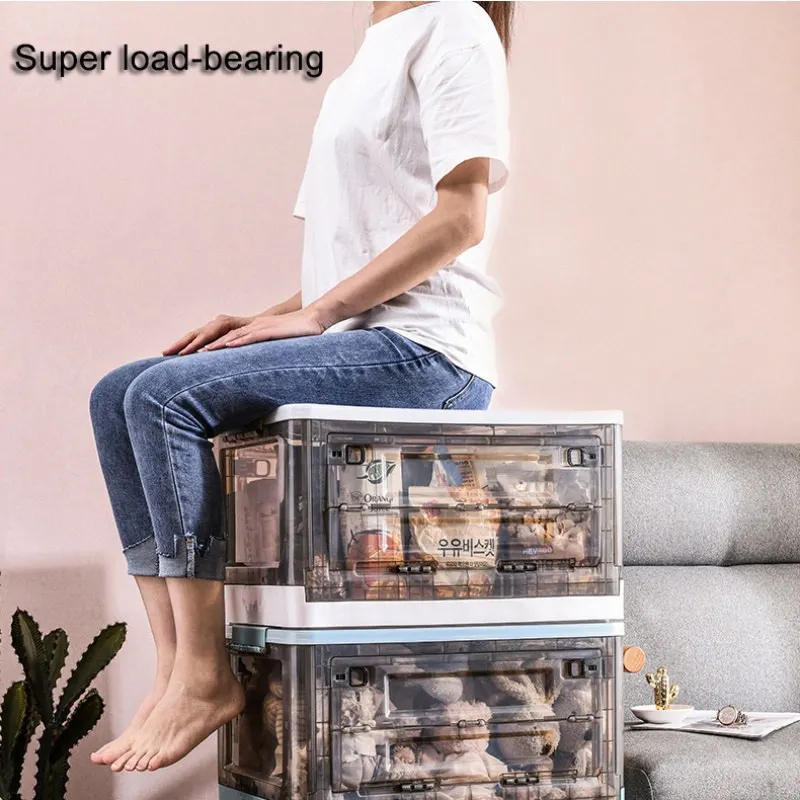 Transparent Storage Box Solid And Durable Foldable Plastic New Boxes With Wheels For Home Use 2020 | Дом и сад