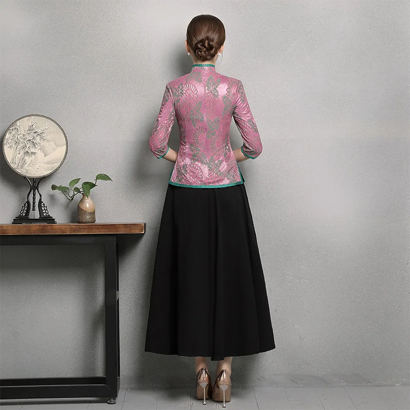 Благородная Женская Классическая винтажная одежда традиционная Tang верхняя