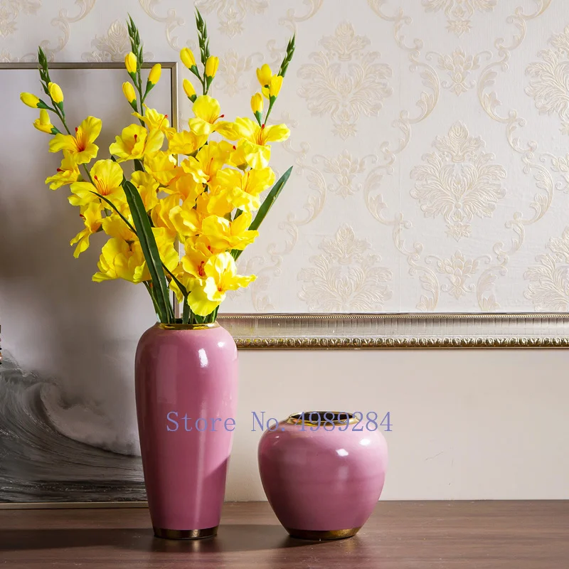 Скандинавские современные золотые и розовые керамические аксессуары