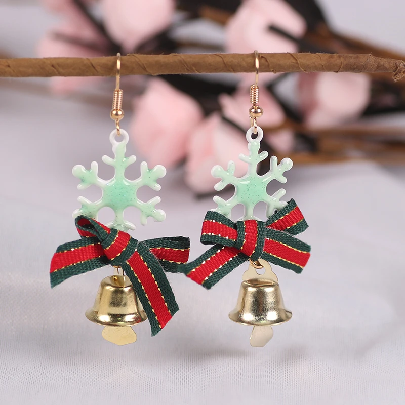 DIY серьга с рождественской тематикой для женщин и девочек Разноцветные серьги