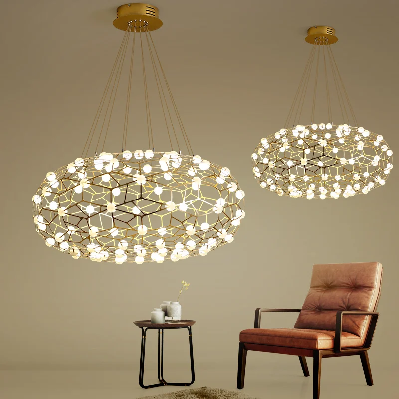 Современная Минималистичная светодиодная хрустальная люстра подвесной