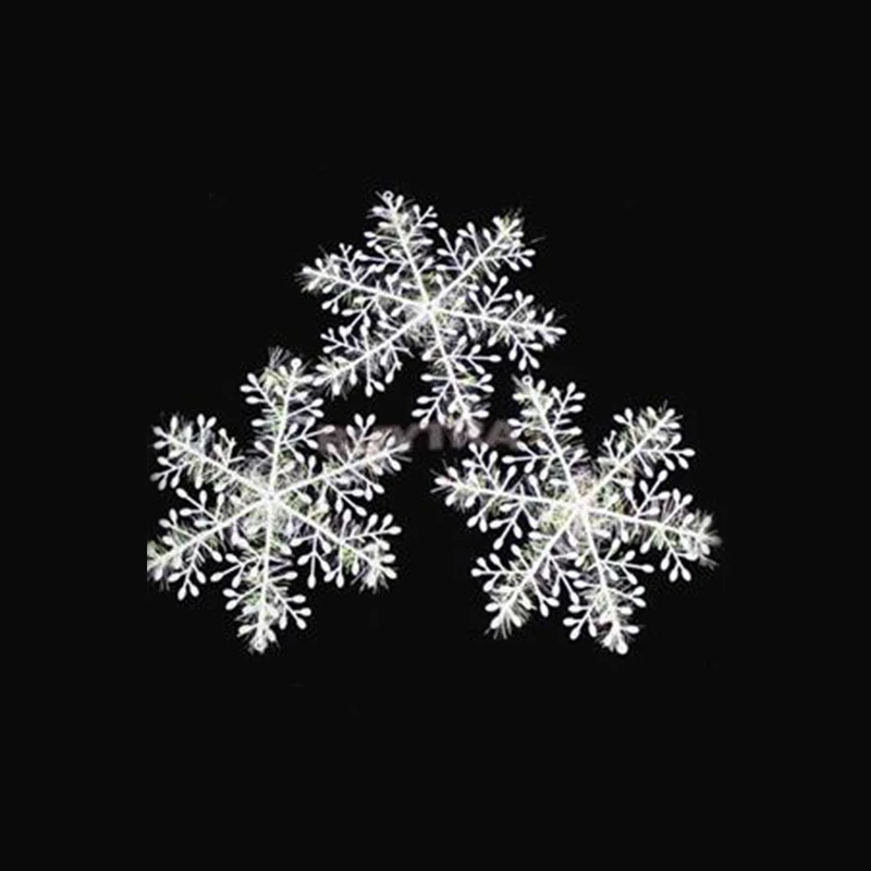 C белая пластиковая подвеска в виде снежинки подвески для рождественской