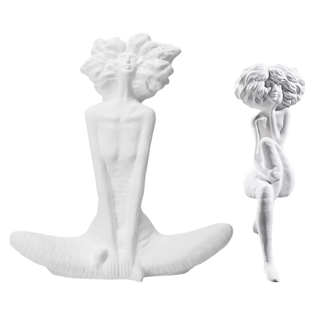 

Креативная полимерная скульптура, полые статуи для настольного книжного шкафа, художественные подарки