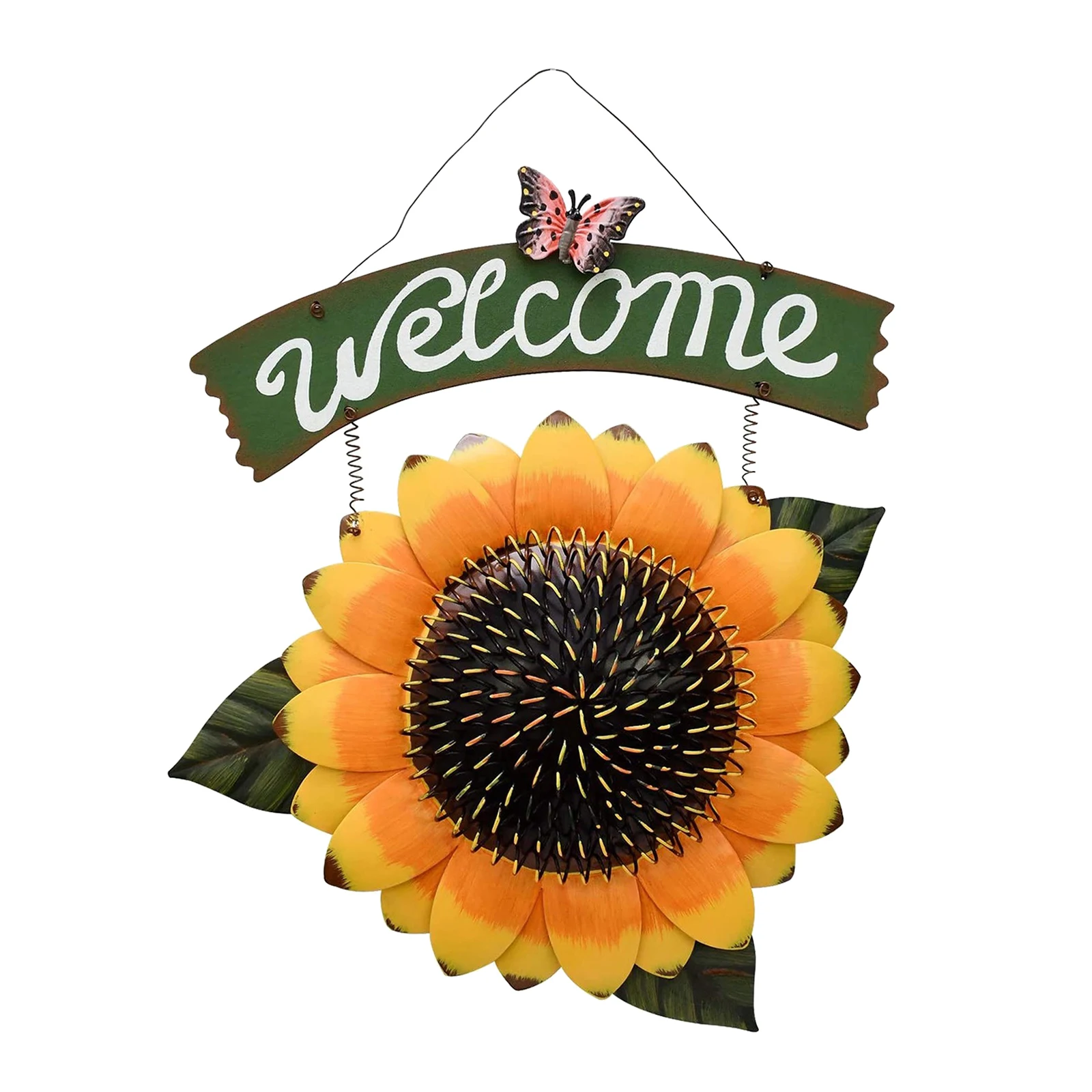

Welcome Sign Decor Hanging Outdoor For Wall Bar Wreath Decorative