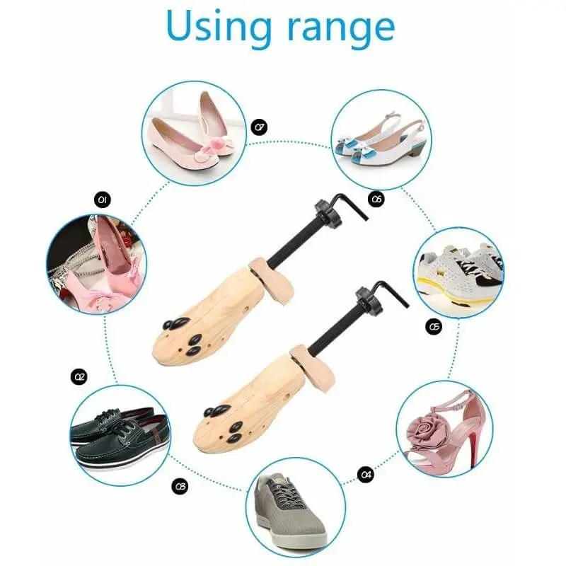 

Wooden Shoe Stretcher Unisex 1pcs Shoes Tree Shaper Rack, Wood Adjustable Flats Pumps Boots Expander Trees Size S/M/L Man Women