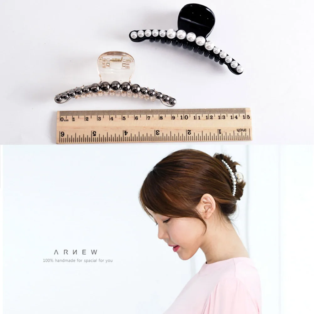 

Newpearls Catch Clip Women's Simple Elegant Temperament Large Back Head Hairpin Tray Hair Top Clip Hair Accessories