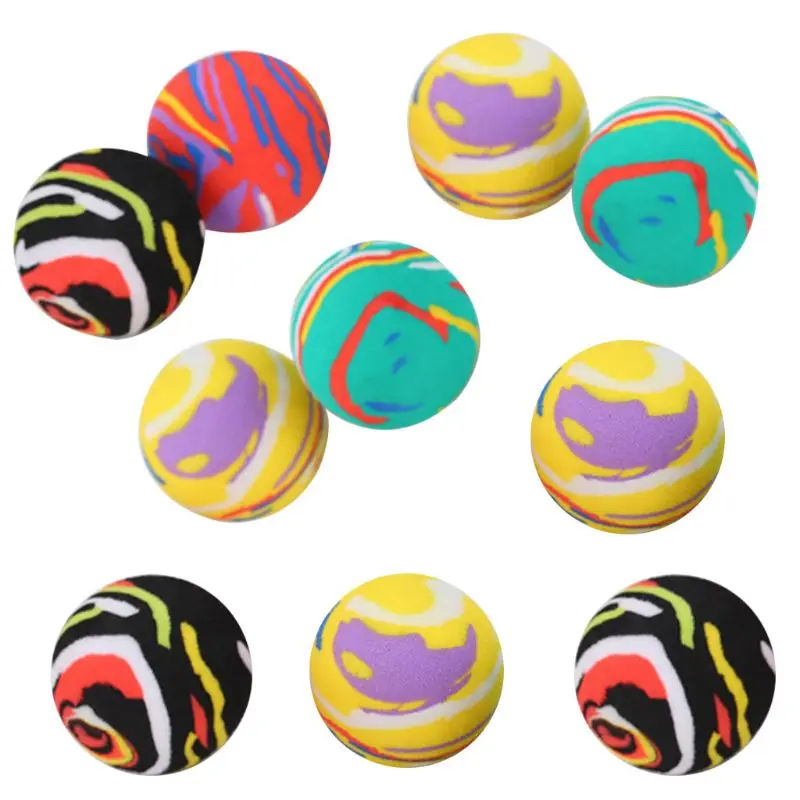 

10 Pcs/pack Colorful Funny Cat Toy Ball Interactive Cats Play Chew Rattle Scratch EVA Foam Balls Pet Training Supplies K3NA