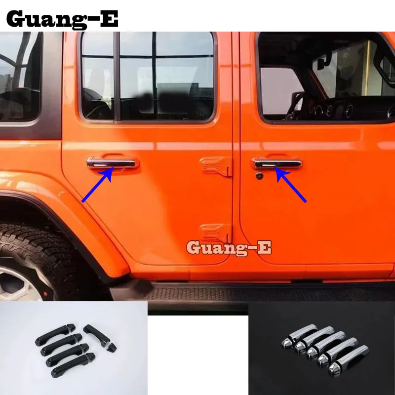 

Car Styling Cover Detector Sticks Frame Lamp Trim Abs/Carbon Fiber Handle Armrest 8pcs For Jeep Wrangler Jl 2018 2019 2020 2021