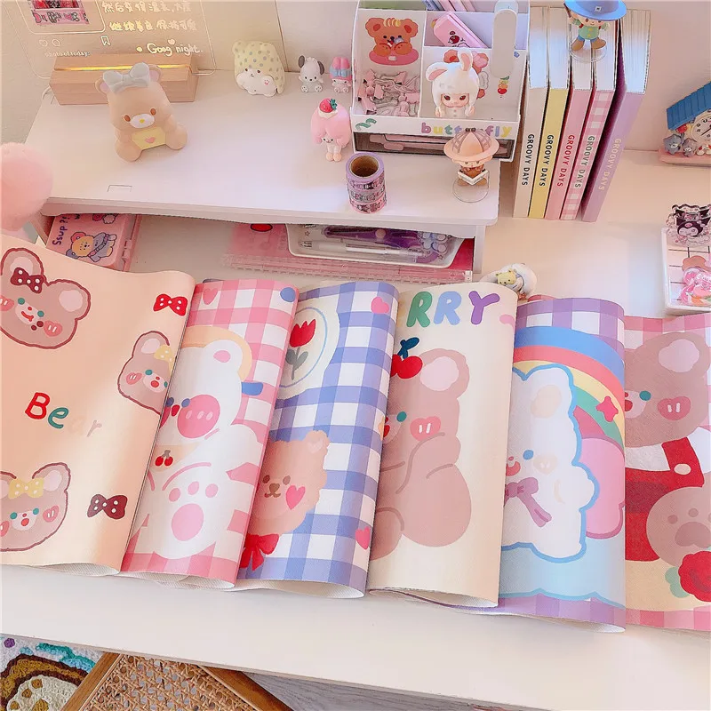 

Ins Mouse Pad Cartoon Girl Heart Super Large Table Mat Student Waterproof Desktop Large Mouse Pad Custom