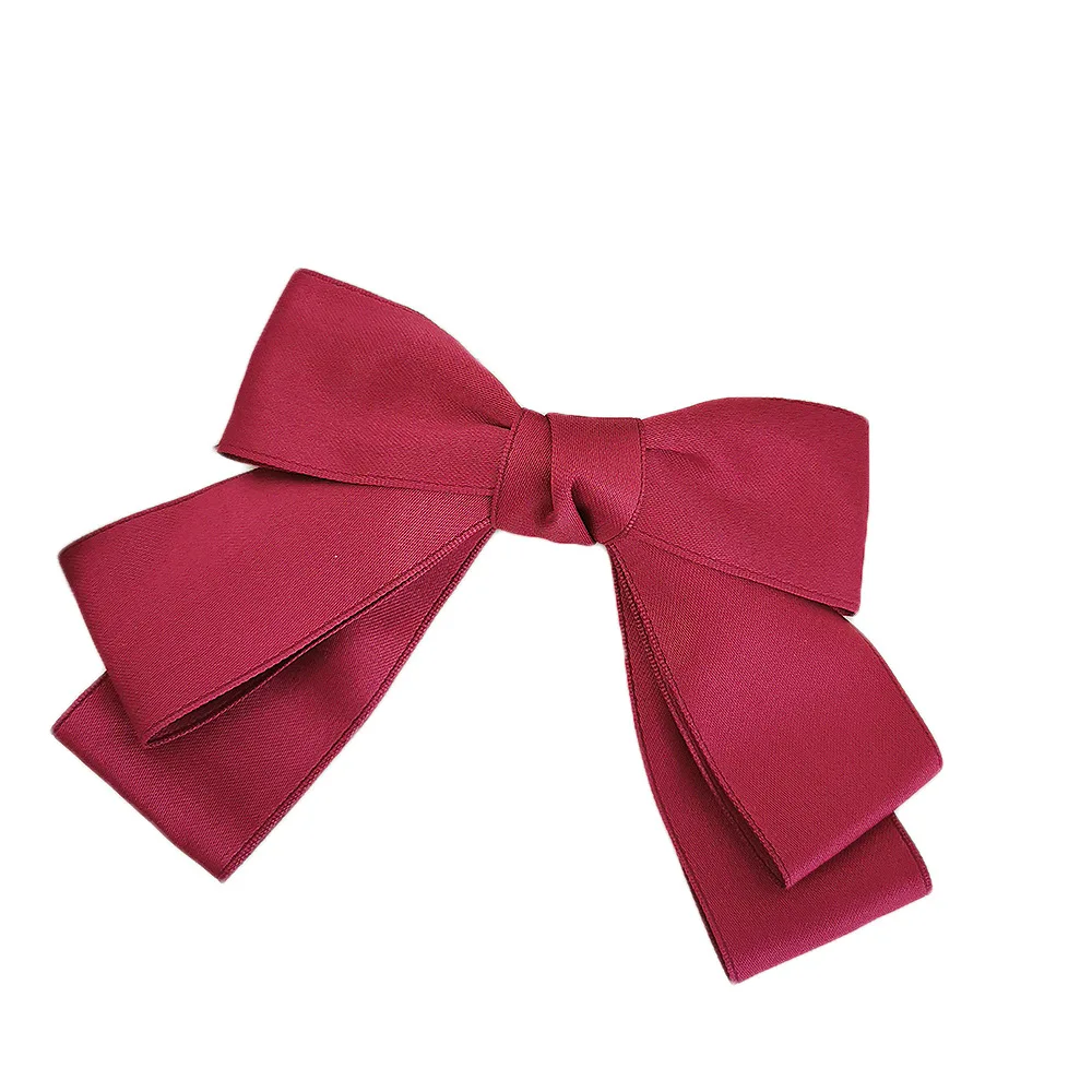 

1PC Fashion Pure Color Temperament Barrette Bow For Woman Girls Cloth Ribbon Hairpin Wild Hairgrip Headwear Hair Accessories Hot