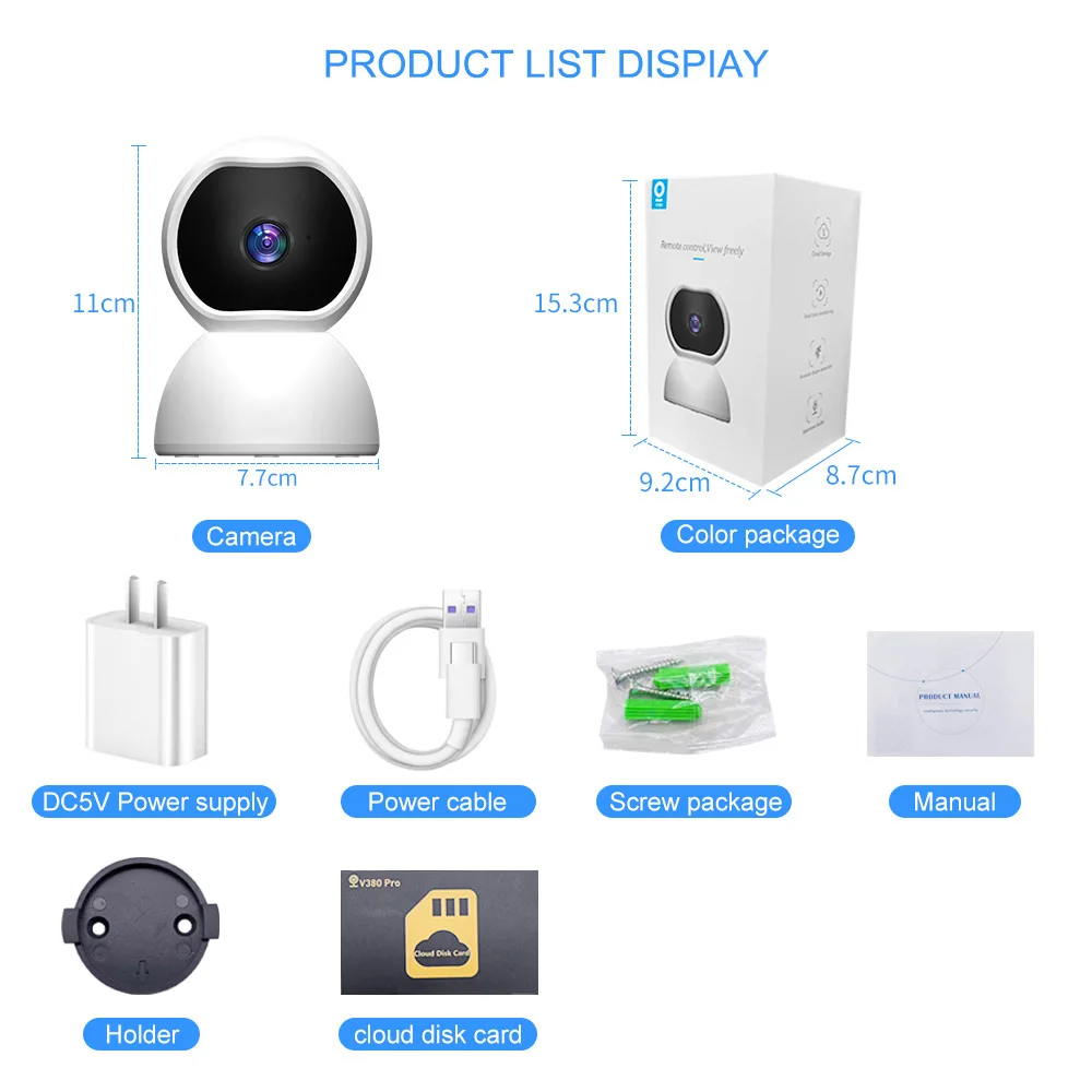 

1080P WiFi IP Camera Wireless Home Security Camera for Baby Pet Elder Monitor with 2-way Audio Motion Detection Night Vision