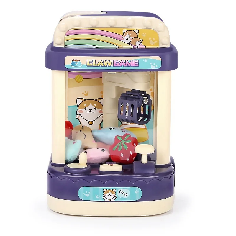 

Children's educational toys family mini doll catching machine coin-operated electric clip doll toy For 3-6 years old