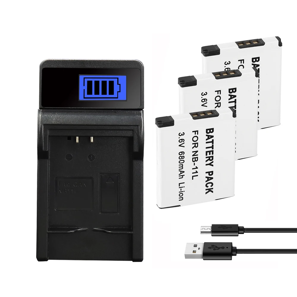 Battery NB-11L NB11L for Canon A2600 A2300 IS A2400 A3500 A4000IS IXUS 125 132 140 240 245 265 155 HS Camera Battrie 680mAh | Электроника