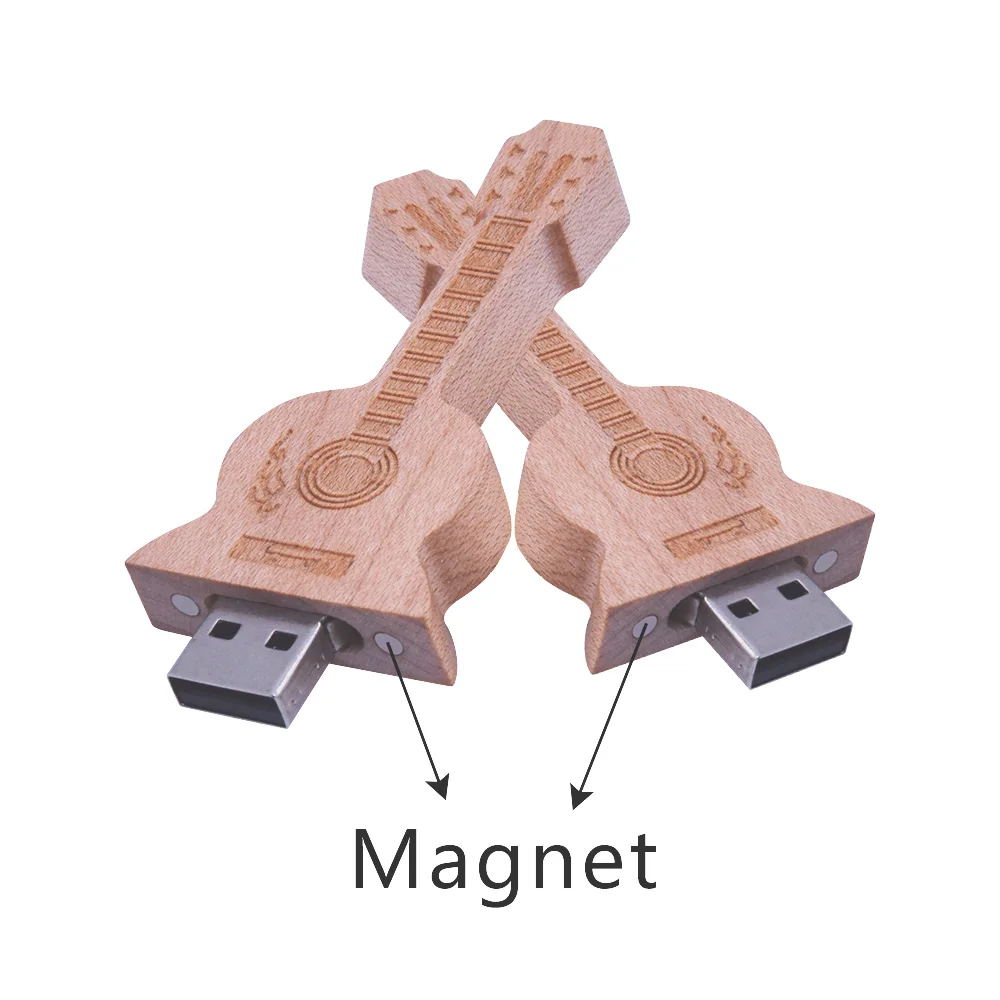 (Более 10 шт. бесплатный логотип) деревянная гитара + ручка-накопитель Usb