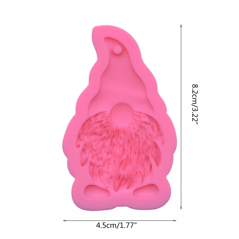 

Y1UE Santa Keychain Epoxy Resin Mold Christmas Pendant Silicone Mould DIY Crafts Jewelry Making Tool