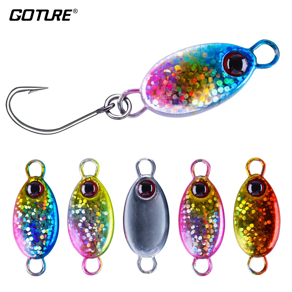 Goture 2 шт./упак. мини металлическая блесна приманка рыболовная микро джига